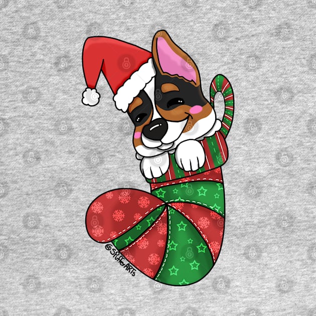 Stocking Stuffer Tri-Corgi Puppy by SPufferARTs